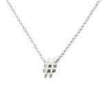 Hash Tag Necklace - Recycled Sterling Silver