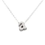 Initial Necklace letter A necklace in sterling silver