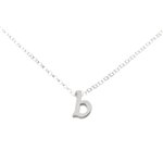 Initial Necklace letter B necklace in sterling silver