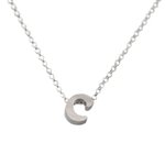 Initial Necklace letter C necklace in sterling silver