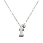 Initial Necklace letter F necklace in sterling silver