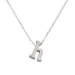 Initial Necklace letter H necklace in sterling silver