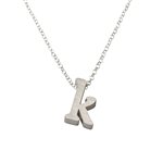 Initial Necklace letter K necklace in sterling silver