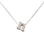 Initial Necklace letter N necklace in sterling silver