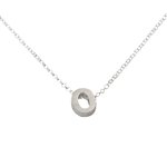 Initial Necklace letter O necklace in sterling silver