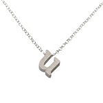 Initial Necklace letter U necklace in sterling silver