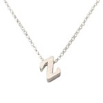 Initial Necklace letter Z necklace in sterling silver