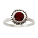 Cosmos Engagement ring with Garnet