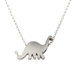 Brontosaurus Dinosaur Necklace - Recycled Sterling Silver