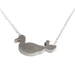 Mother Duck with One Baby Necklace