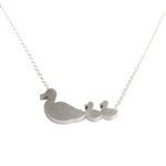 Mother Duck with Two Babies Necklace