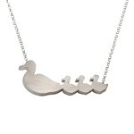 Mother Duck with Three Babies Necklace