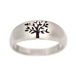 Tree of Life Wedding Ring White Gold