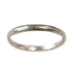 Narrow Rustic Wedding Band