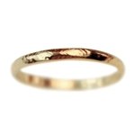 Narrow Gold Rustic Wedding Band