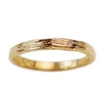 Narrow Gold Branch Wedding Band