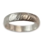 Wide Rain Wedding Band