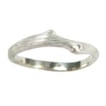 Sterling Silver Vine Ring with Diamonds