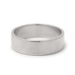 Classic Silver 6mm Square Edge Wedding Band