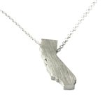 California Necklace - Recycled Sterling Silver