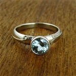 Blue Sapphire Solitaire Engagement Ring