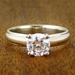 Classic 4-Prong Solitaire with Cathedral Setting