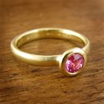 Pink Sapphire Stackable Engagement Ring