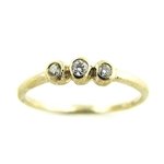 Dainty Diamond Trio Ring