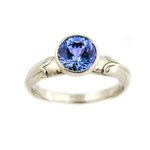 Blue Sapphire Solitaire Engagement Ring