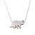 Triceratops Dinosaur Necklace - Recycled Sterling Silver