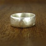 Organic Wide Gold Wedding Ring