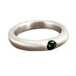 Modern Green Tourmaline Ring