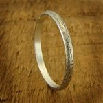 Gently Hammered Silver Wedding Ring