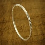 Tiny Hammered Silver Wedding Ring