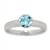 Classic Bezel Set Blue Topaz Engagement Ring