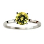 Classic Solitaire Engagement Ring with Peridot